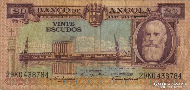 20 escudo escudos 1956 Angola