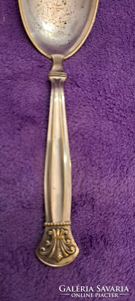 Old silver-plated serving spoon (m4259)