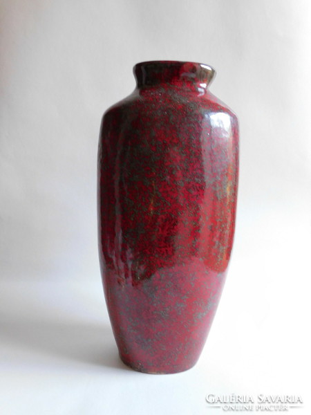 Pesthidegkúti ritka váza eredeti címkével - 30.5 cm