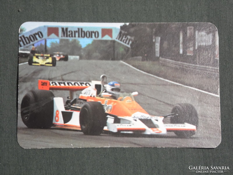 Card calendar, form 1, mclaren m26 racing car, 1982, (2)