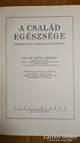 A CSALÁD EGÉSZSÉGE - Szerk. Dr. Somogyi Béla