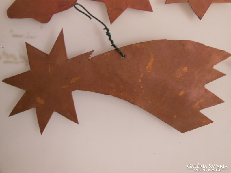 Christmas tree decorations - 8 pcs - red copper - 18 x 9 cm - 7 x 6 cm - exclusive - German - perfect