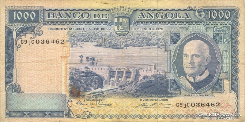 1000 Escudos 1970 Angola 1.