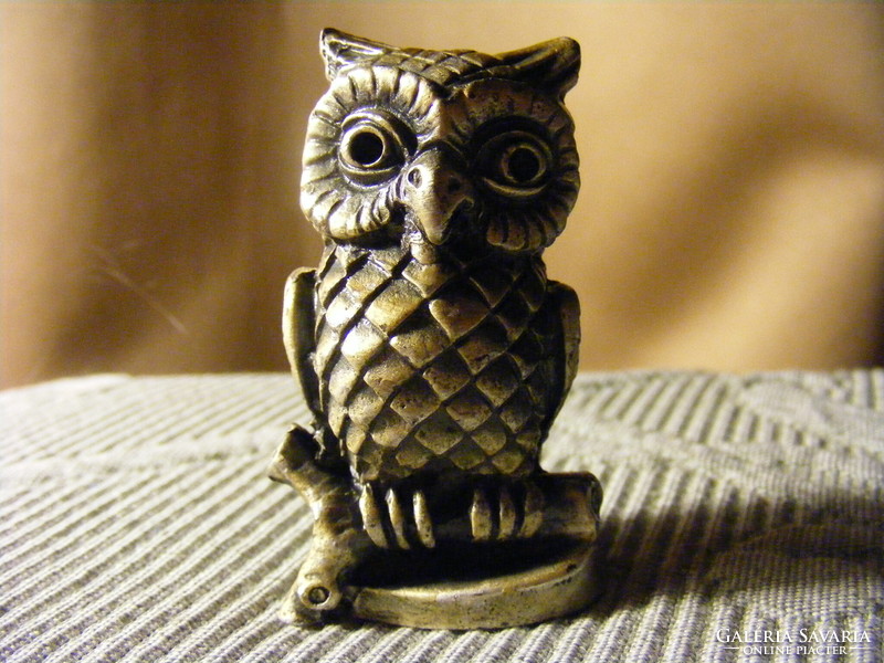 Silver-plated pewter owl 5.5 cm