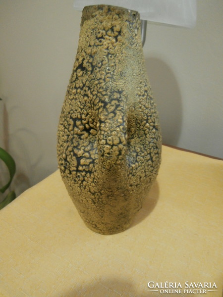 Shrink glazed two-handled retro vase