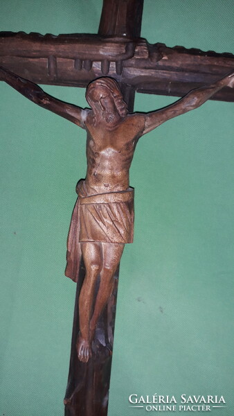 Antique hand-carved wooden wall crucifix cross corpus 48x20 cm corpus of Jesus 20 -cm according to the pictures