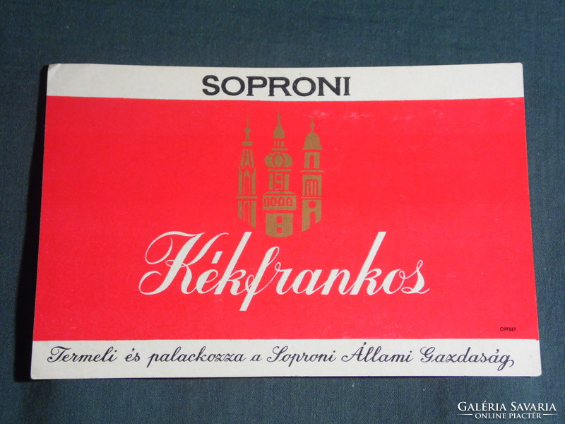 Wine label, Sopron winery, wine farm, Sopron kékfrankos wine