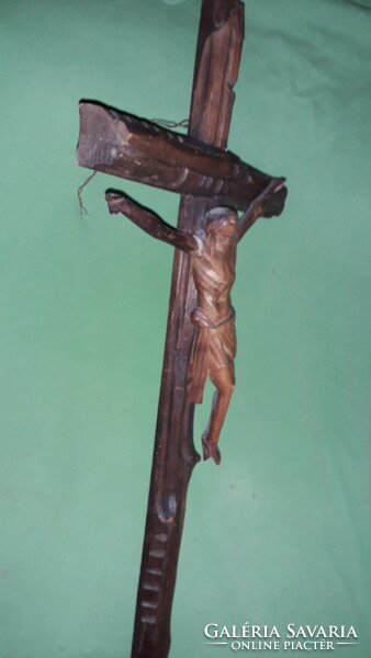 Antique hand-carved wooden wall crucifix cross corpus 48x20 cm corpus of Jesus 20 -cm according to the pictures