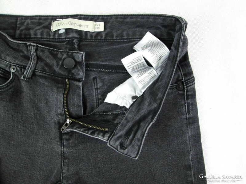 EREDETI CALVIN KLEIN JEANS (W26 / L30) SZÜRKE NŐI SZTRECCSES FARMER