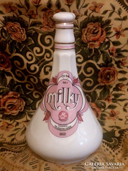 Hólloháza bottles of the Miskolc liquor factory, from 1987. Milky