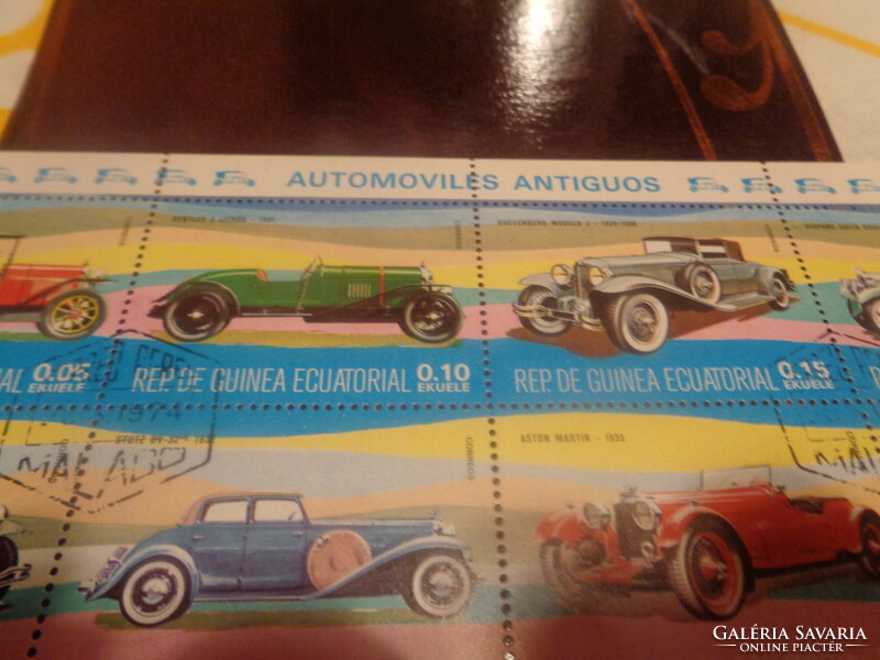 Antique cars Equatorial Guinea 1974. Stamp