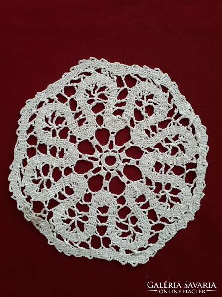Ribbon crochet round lace tablecloth