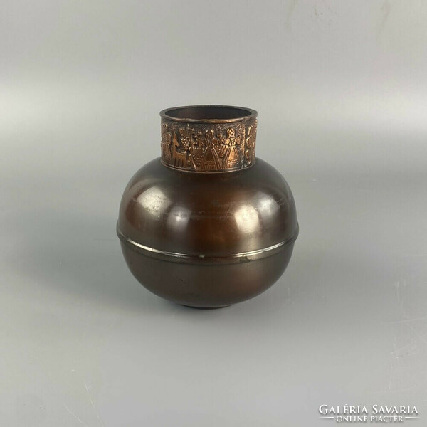 Red copper mcm lignifer small vase