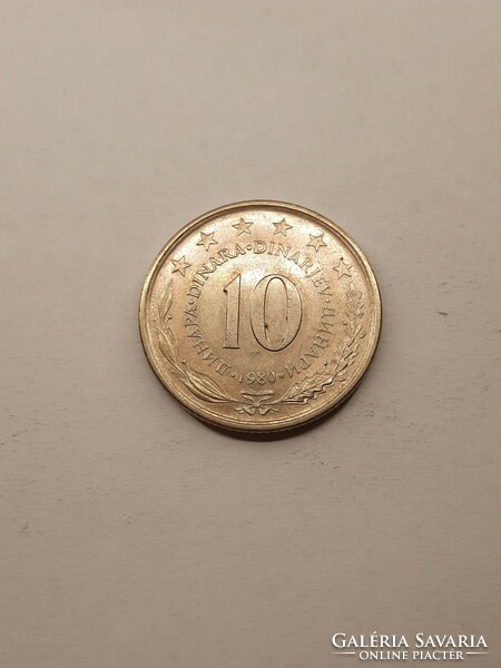 Jugoszlávia 10 dinár 1980