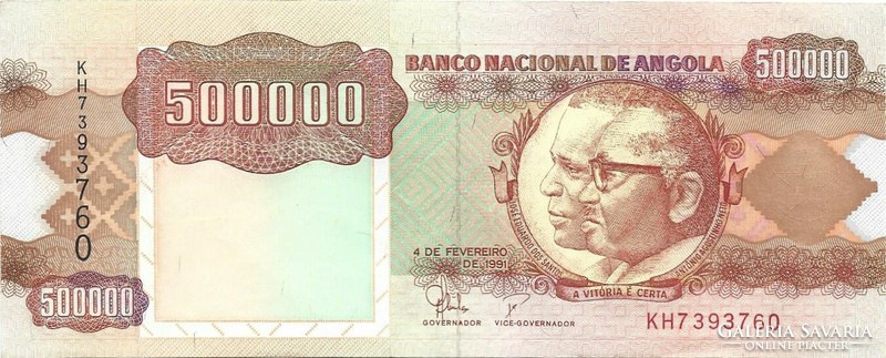 500000 kwanzas 1995 Angola UNC