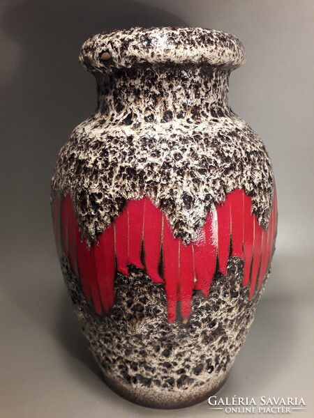 Lora design zigzag scheurich fat lava ceramic vase