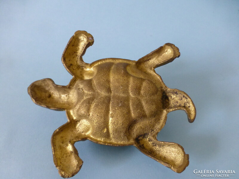 Antik teknős alakú sárgaréz szelence,ékszertartó