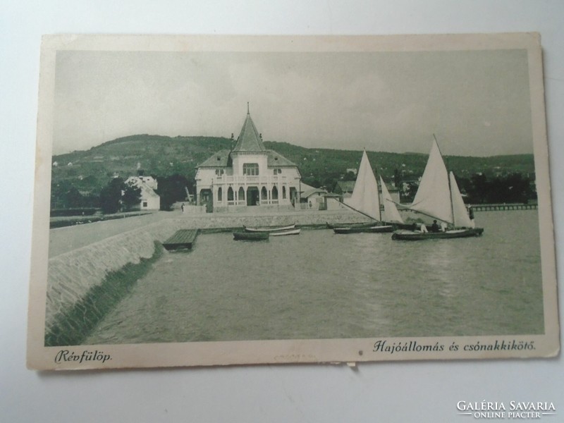 D199360 Révfülöp ship station and boat harbor - Balaton 1927