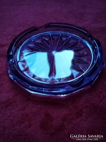 Blue crystal ashtray, ashtray