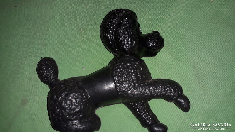 Old dmsz plastic black sitting poodle toy dog figure 18 x 15 cm according to the pictures