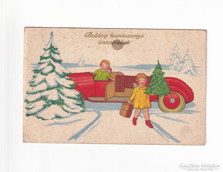 K:162 Karácsony antik képeslap