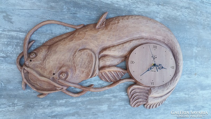 Carp clock carp fishing rod fishing gift fish clock fish wooden fish fishing product catfish clock wooden clock clock