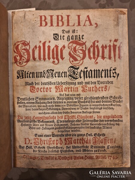 Luther Biblia németül 1742