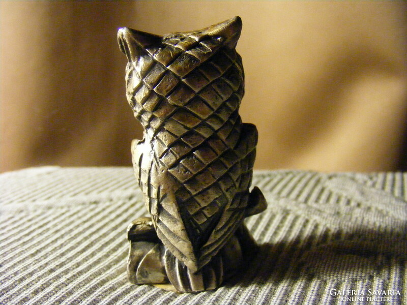 Silver-plated pewter owl 5.5 cm
