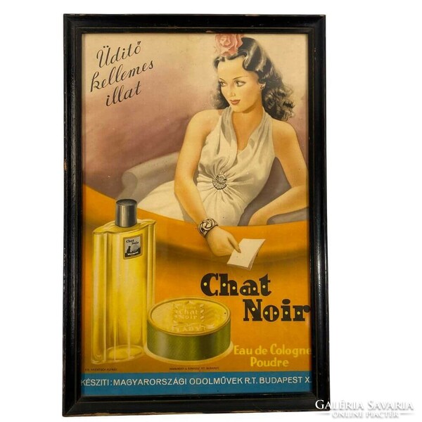 "Üdítő, kellemes illat" - Chat Noir kölni, art deco reklám 1930