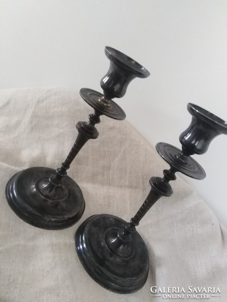 Pair of candle holders - in antique style / 2 pcs