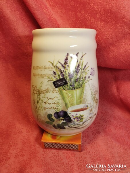 Lavender porcelain vase