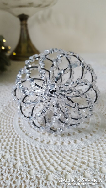 Beautiful openwork black/glitter Christmas ball decoration