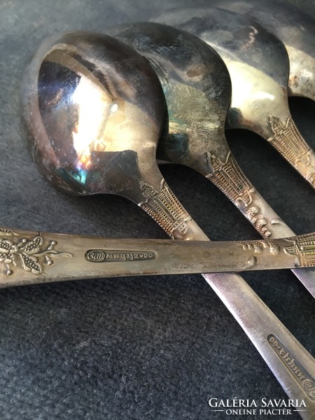 Set of 6 silver-plated teaspoons