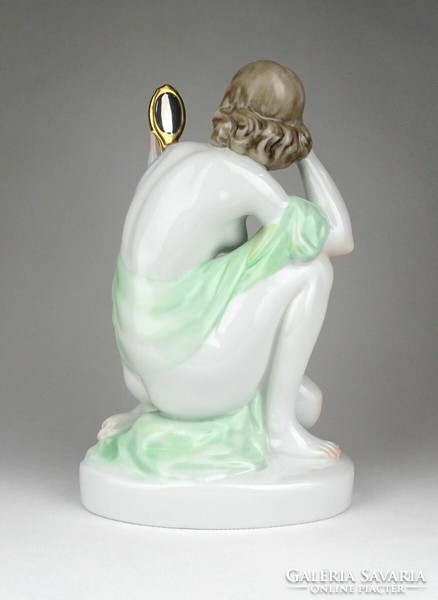1D728 Herend porcelain woman combing her hair 24.5 Cm