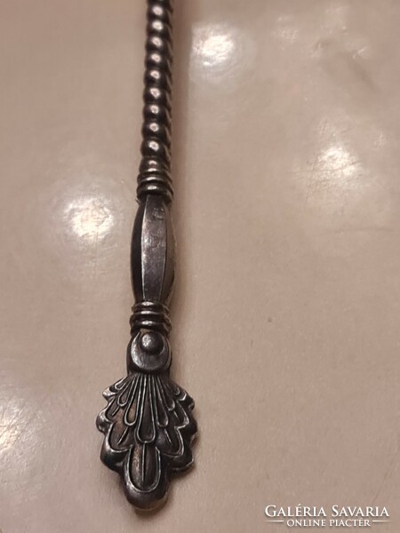 Antique silver Soviet spoon with twisted end