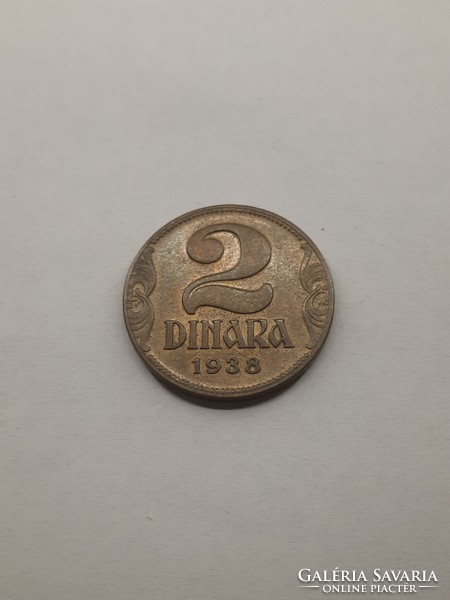 Jugoszlávia 2 Dinár 1938 (nagy korona)