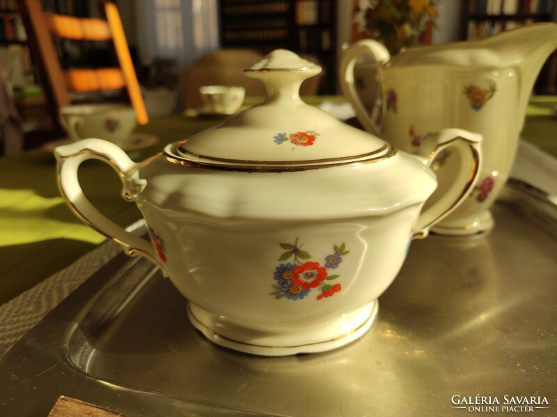 Antik ALT SCHÖNWALD teás készlet 6 személyes eredeti vintage original design