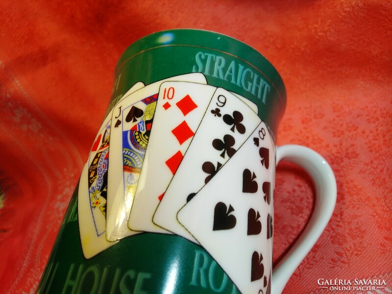 Kínai porcelán pókeres csésze, bögre