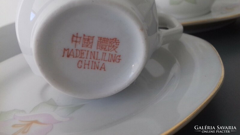 Szép, jelzett, kínai porcelán kávés csészék