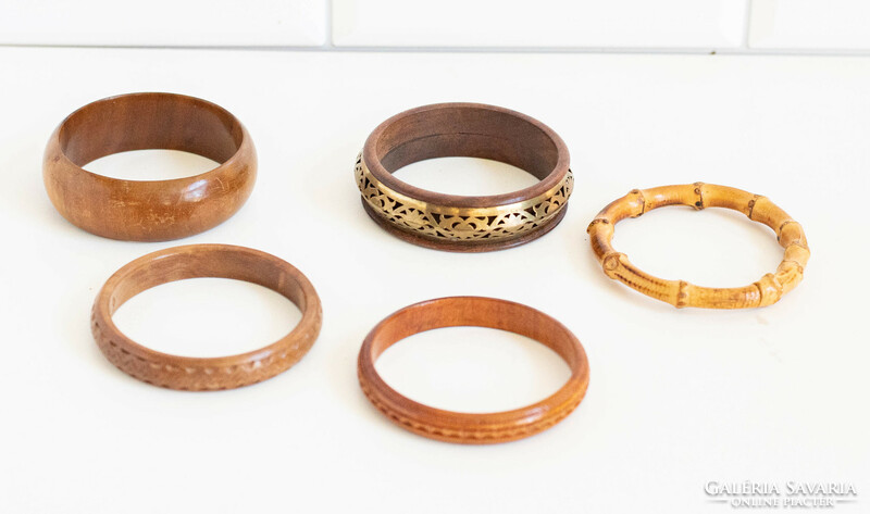Wooden bracelet package - 5 bracelets, jewelry