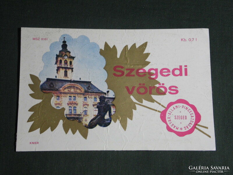 Wine label, Szeged, winery, wine farm, Szeged red wine