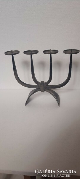 Mcm retro vintage industrial wrought iron candle holder bieber kàroly