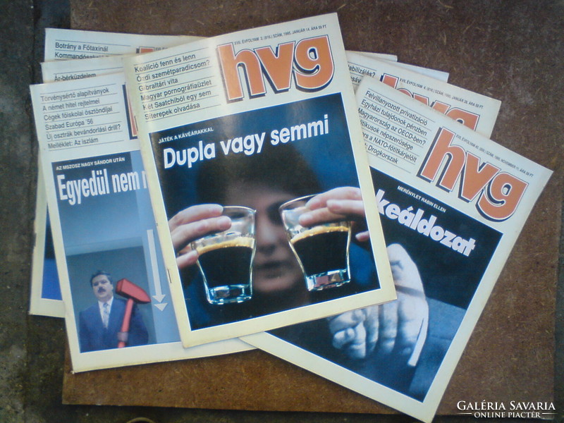 Régi újság 1995 - HVG Gazdasági, politikai magazin 8 darabos csomag JÓ ÁR!