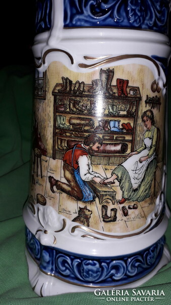 Fairy-tale unterweisbach - baroque scene throughout porcelain hand-painted decorative jug 29 cm according to pictures