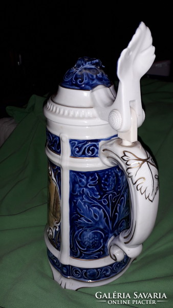 Fairy-tale unterweisbach - baroque scene throughout porcelain hand-painted decorative jug 29 cm according to pictures