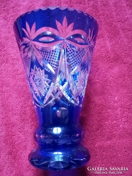Kék ólom kristály váza