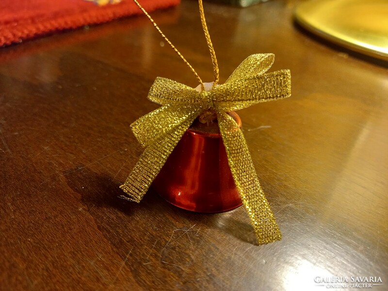 Small metal bell Christmas tree ornament