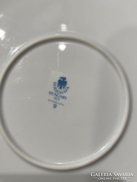 Large-sized Hólloháza porcelain centerpiece, serving plate, bowl