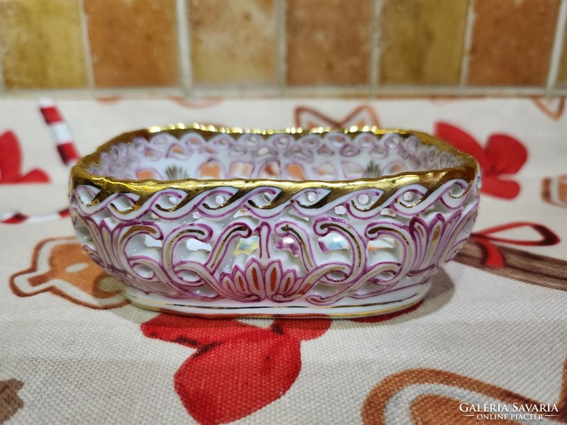 Herend rarity antique openwork bowl