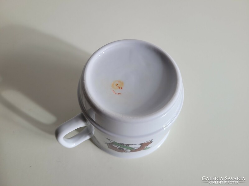 Régi retro hörcsög mintás porcelán gyerek bögre hörcsögös csésze